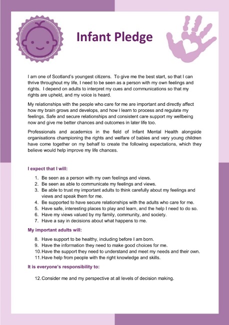 Infant Pledge - click the image to view a pdf version